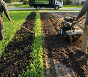 Soil amending and top dressing soil process